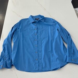 Men’s Express XL Vibrant Blue Casual Shirt